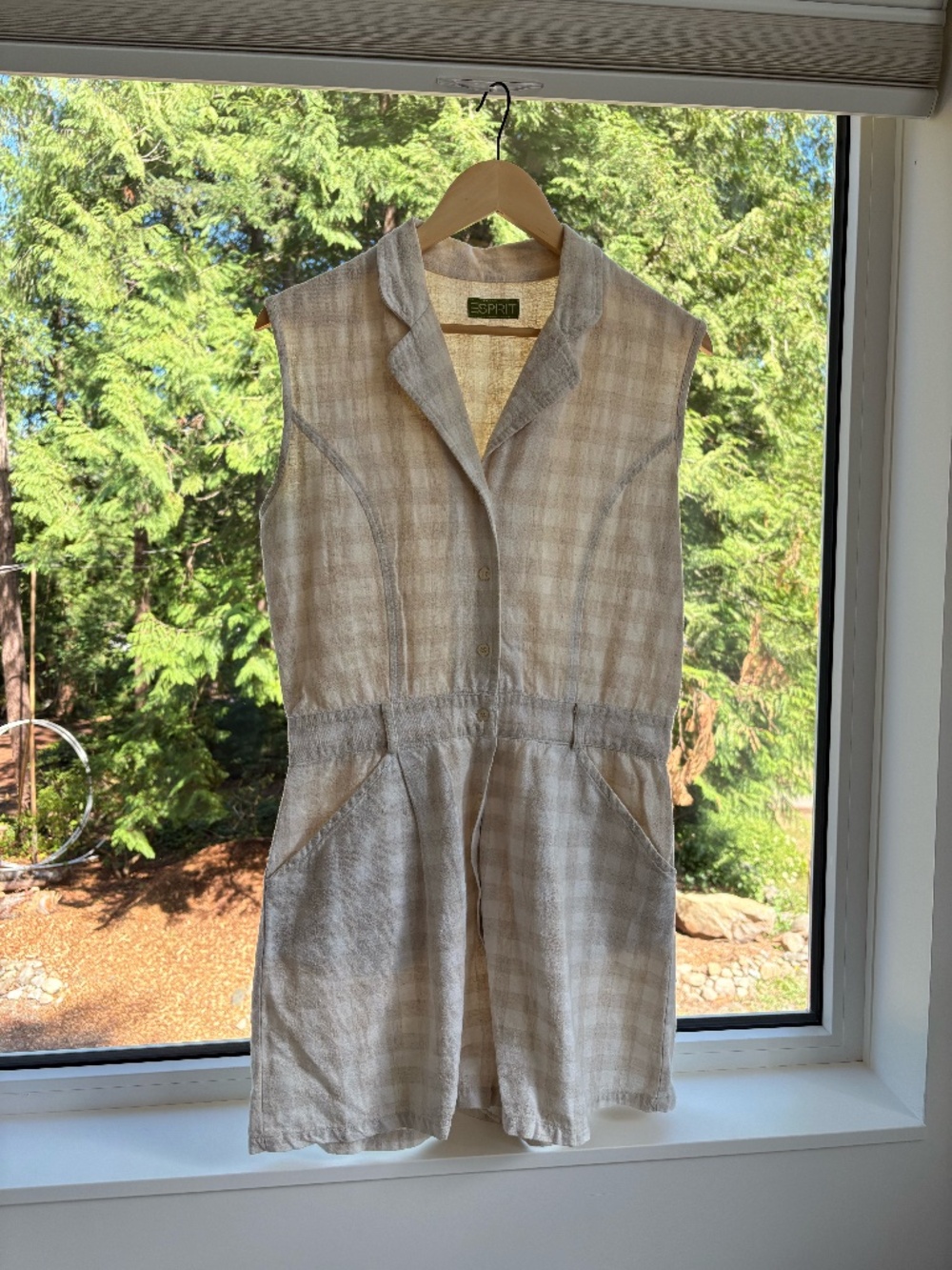 Vintage Esprit gingham romper